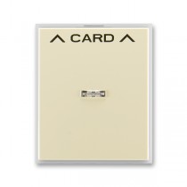 3559E-A00700 21  Kryt spínače kartového, s čirým průzorem, s potiskem, slonová kost / ledová bílá